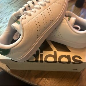 Adidas Classic White and Green Shoes